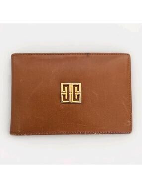 Vintage Givenchy Mirror Leather Pocket Travel Compact Fold-out Mirror Rare